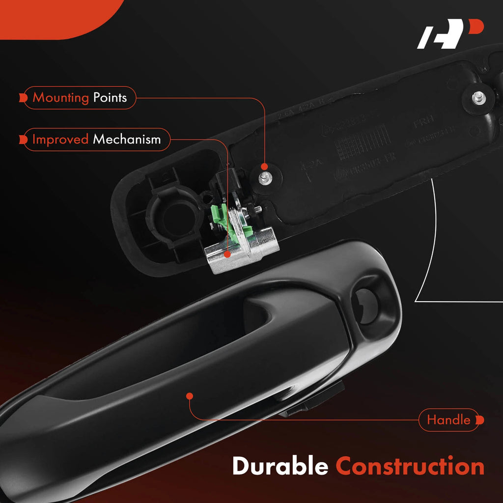 Front Right Exterior Door Handle with Keyhole for Dodge Ram 1500 (2002-2008)