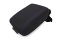 Leather Console Lid Armrest Cover for Honda CR-V (2017–2021) Purple Stitch