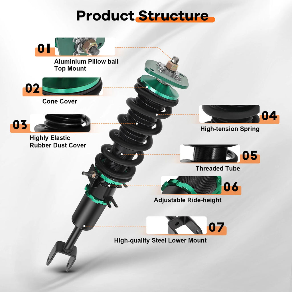 Coilovers for Nissan 350Z (2003-2008) Adjustable Height Suspension