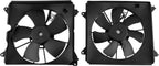 2Pcs Radiator Cooling Fan Set for Honda Accord (2013–2017) w/ Blade Motor & Shroud