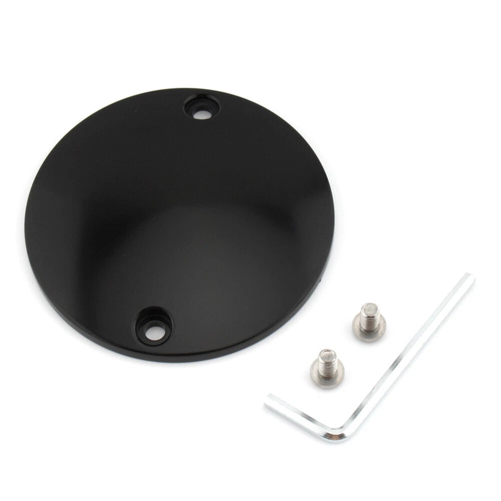 2-Hole Black Domed Points Cover for Harley Softail Bigtwin