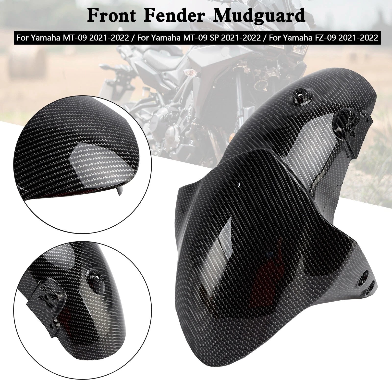 Front Fender Mudguard for Yamaha MT-09/SP FZ-09 (2021–2023) XSR900/GP (2022–2025) Carbon