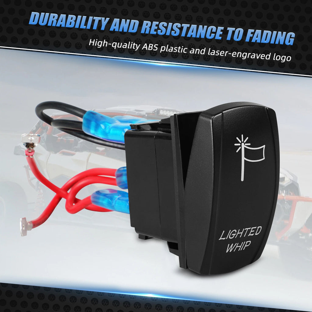 5 Pins Lighted Rocker Switch 20A/12V for Can-Am UTV ATV Truck Boat