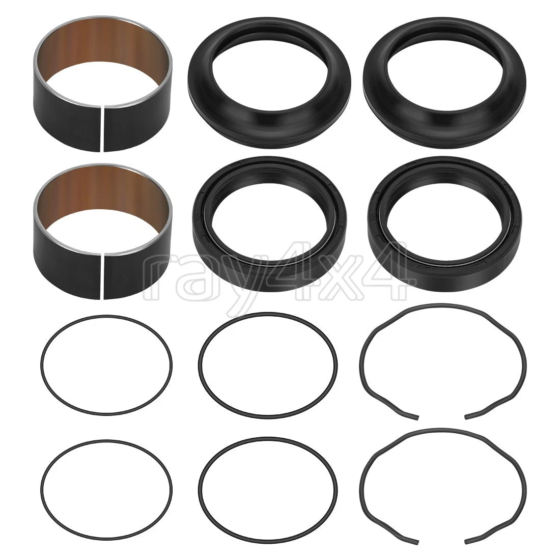 Front Fork Dust, Bushing & Oil Seal Kit for Suzuki GSX-R1000 (2009–2024)