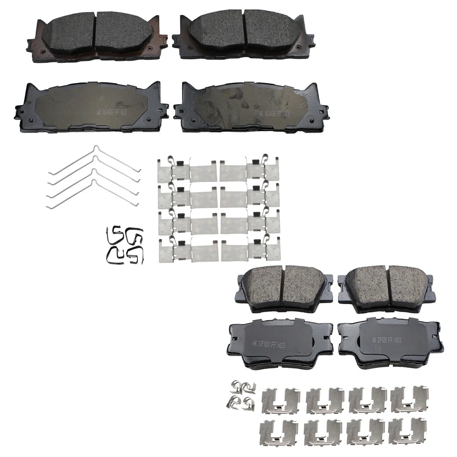 Set of 4 Akebono ProACT Ceramic Brake Pads for ES350 Avalon Camry (2007–2019)