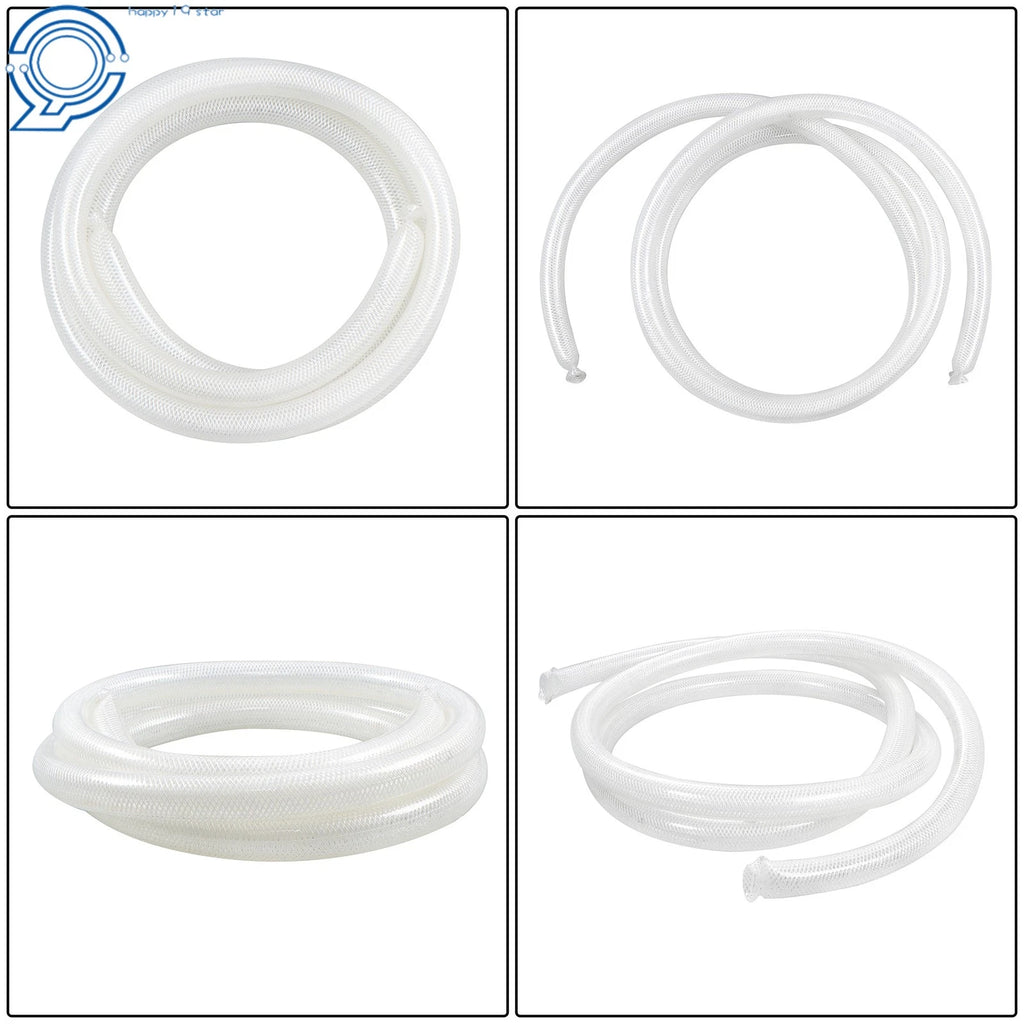 Reinforced Clear PVC Hose 1" ID x 1-1/4" OD 10ft High Pressure Flexible