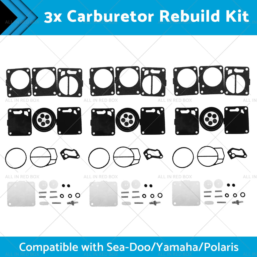 3X Carburetor Rebuild Kit for Sea-Doo SP SPI SPX HX GS GSI GSX (1990–2003)