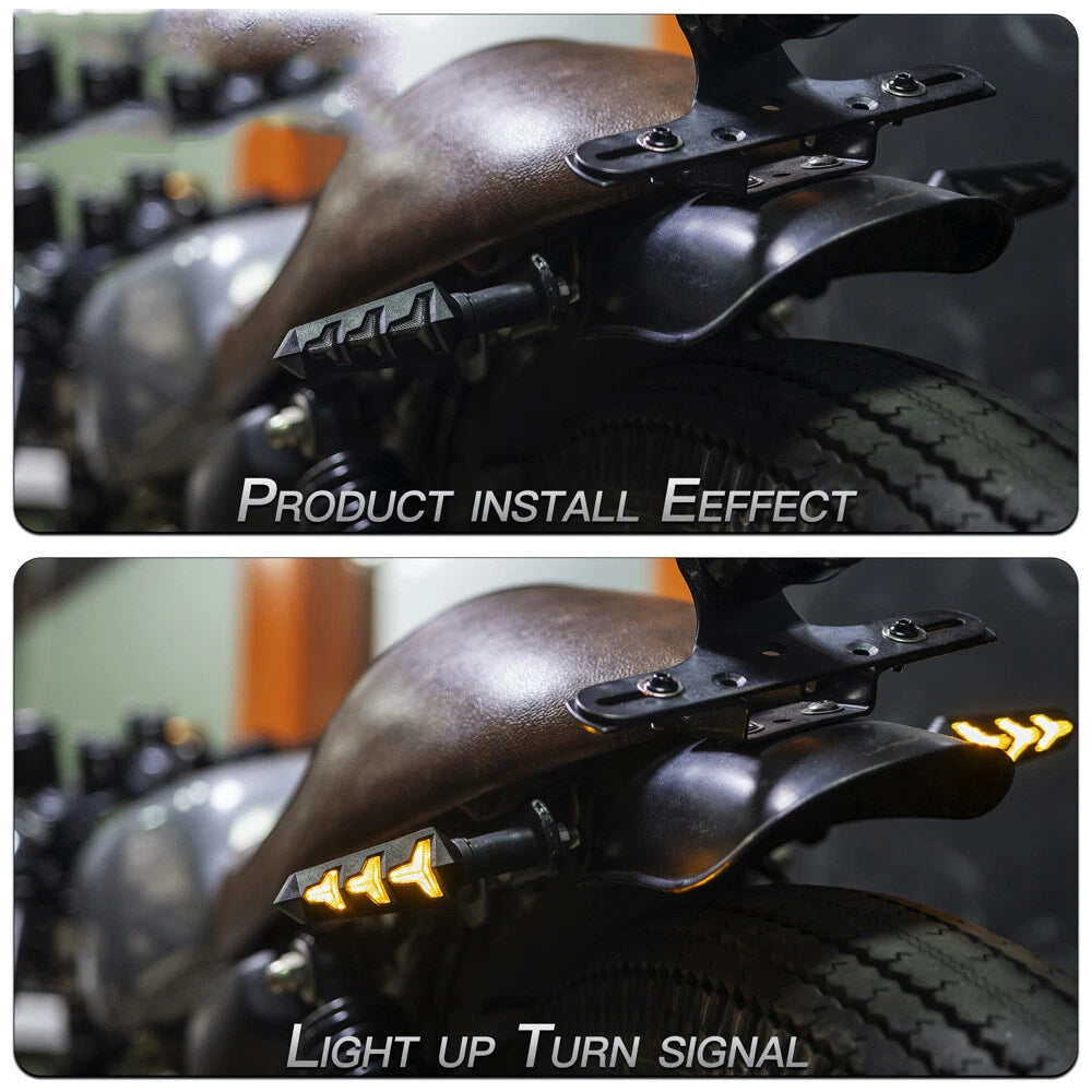 4X Amber 12LED Turn Signal Tail Light Blinker for Dirt Bikes