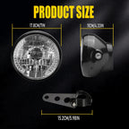 7" Motorcycle Headlight with Amber LED Turn Signal Indicators