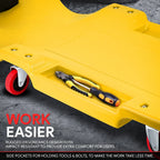 36" x 17" Ergonomic HDPE Automotive Creeper for Mechanics (200Lbs)
