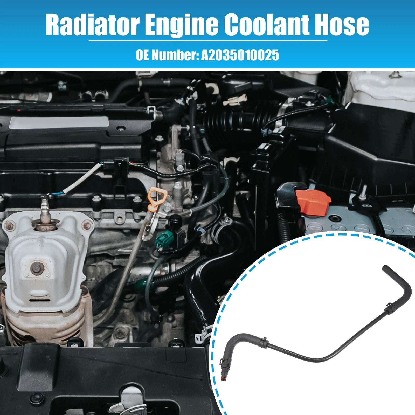 Radiator Engine Coolant Hose for Mercedes-Benz C 230 (2000–2007) No.A2035010025