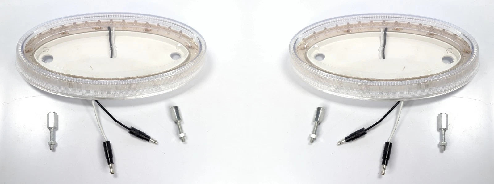 LED Oval Hood Side Emblem Lights Replacement for Peterbilt Clear Amber (2005–2015)