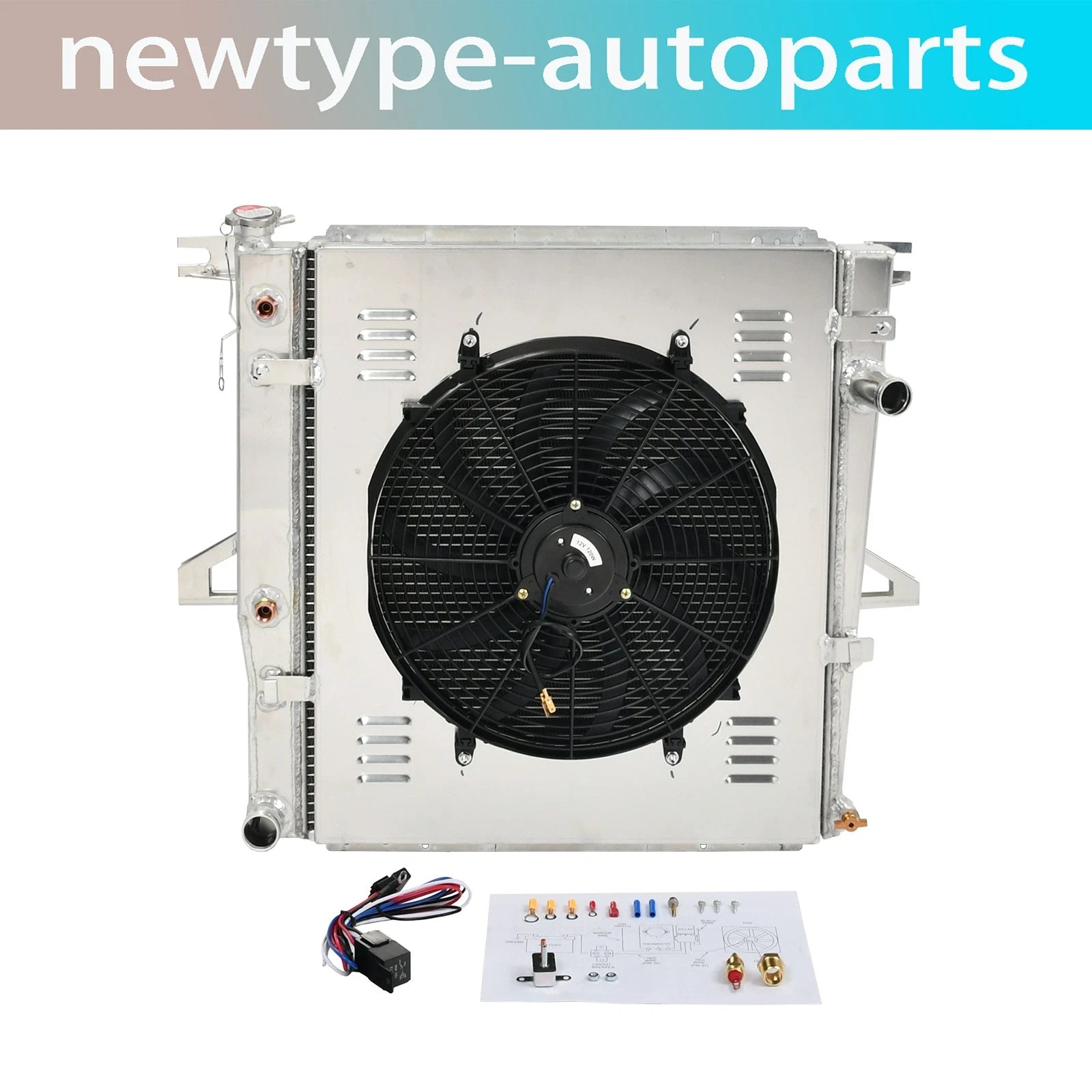 3 Row Radiator with Shroud Fan for Ford Ranger Explorer Mazda B4000 (1998–2011)