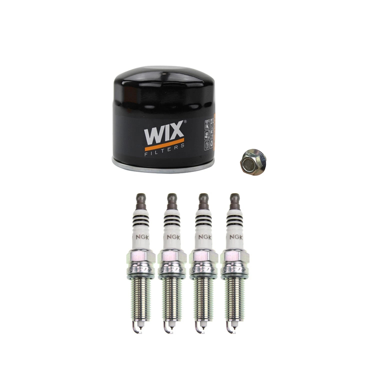 Wix Engine Oil Filter & NGK 4 Iridium IX Spark Plugs for Kia Rio (2001–2023)