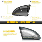 Set of 2 Clear LED Side Mirror Turn Signal Lights for Dodge Ram 1500/2500 (2009–2018)
