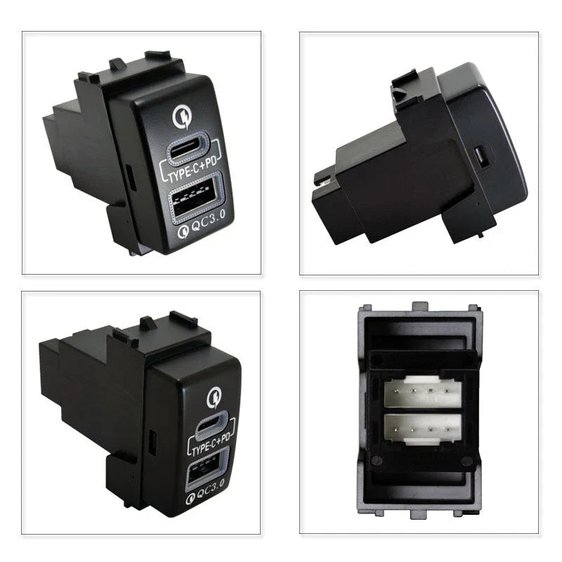 USB QC3.0 Charger PD for Nissan Altima Sentra X-trail Pathfinder Frontier Rogue