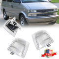 2X Clear Lens Chrome Side Corner Lights for Chevrolet Astro GMC Safari (1995–2005)