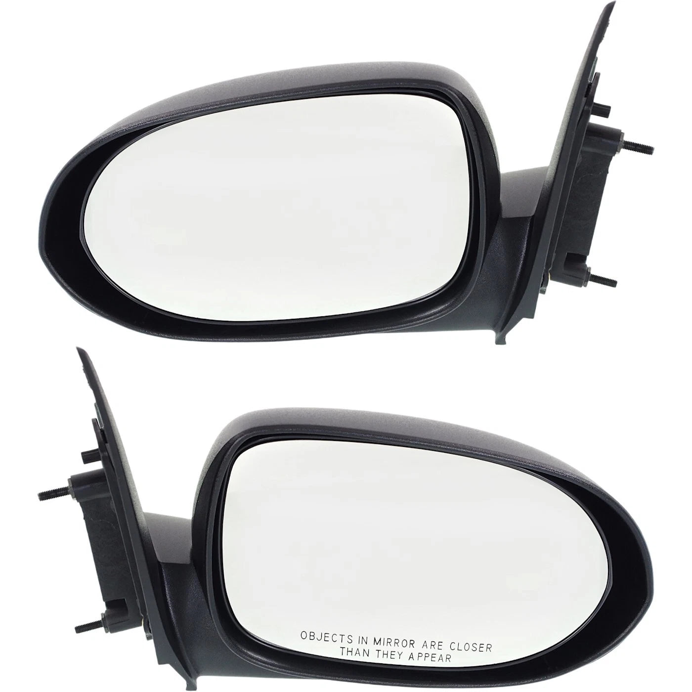 Set of 2 Manual Mirrors for Dodge Caliber (2007–2012) Textured Black
