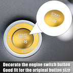 Engine Start Stop Button Cover Trim Kit for Dodge Charger Challenger (2015–2023) Gold Tone