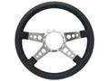 Polished 9 Hole Steering Wheel Replacement for Universal Fit 14 Inch (9 Hole)