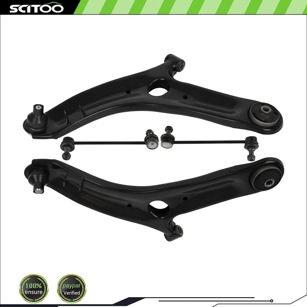 Set of 4 Front Lower Control Arms with Ball Joints for Kia Soul (2010–2013)