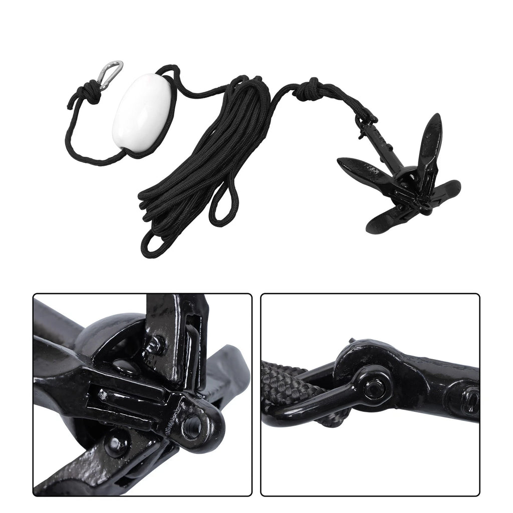 Folding Anchor Kit for Canoe Kayak Raft Boat (1.5LB/3.3LB/5.5LB/7.05LB)