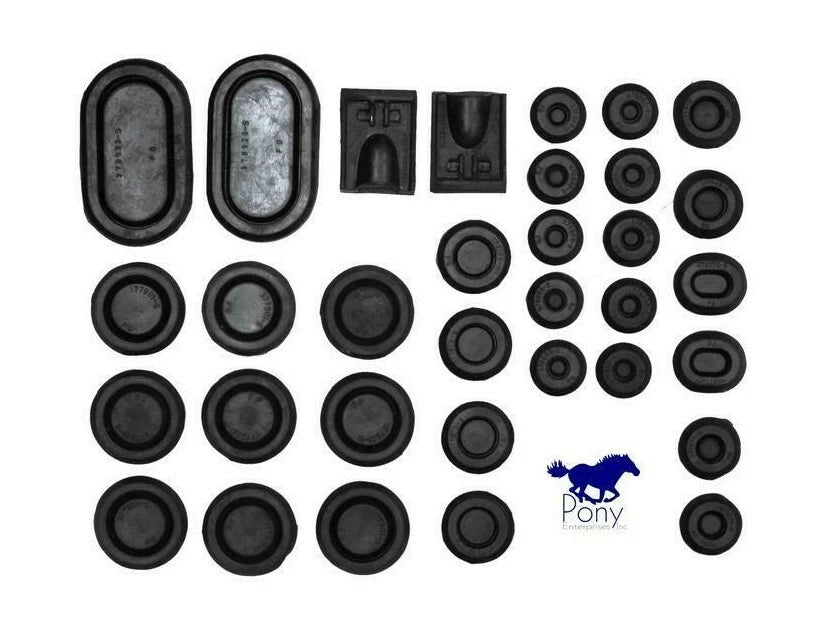 Rubber Body Plug and Grommet Kit for 1967 Ford Mustang