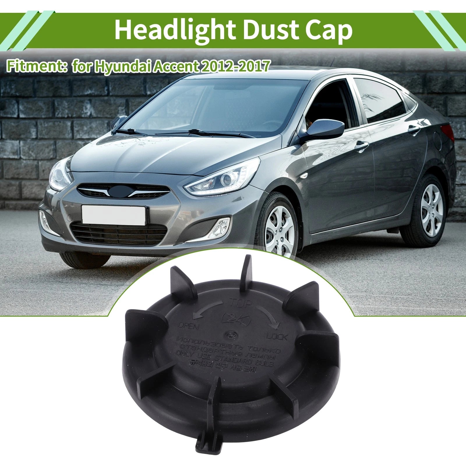 Headlight Dust Cap No. 921911R000 for Hyundai Accent (2012–2017)