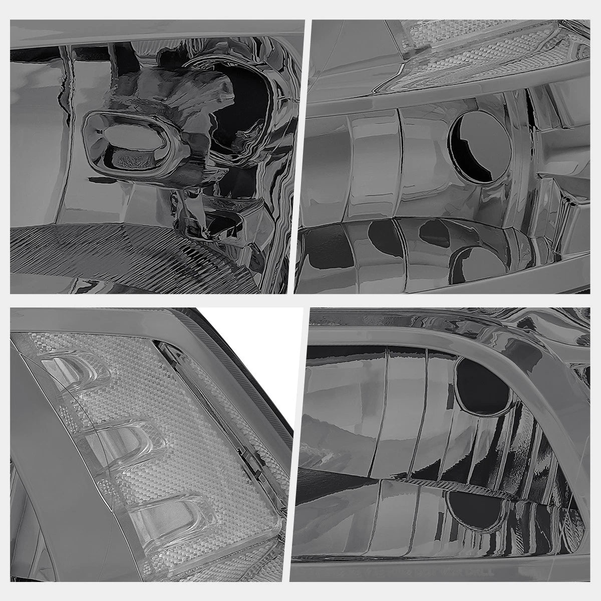 Headlight Assembly Set for Dodge Ram 1500-3500 (2009–2012) Smoked/Clear