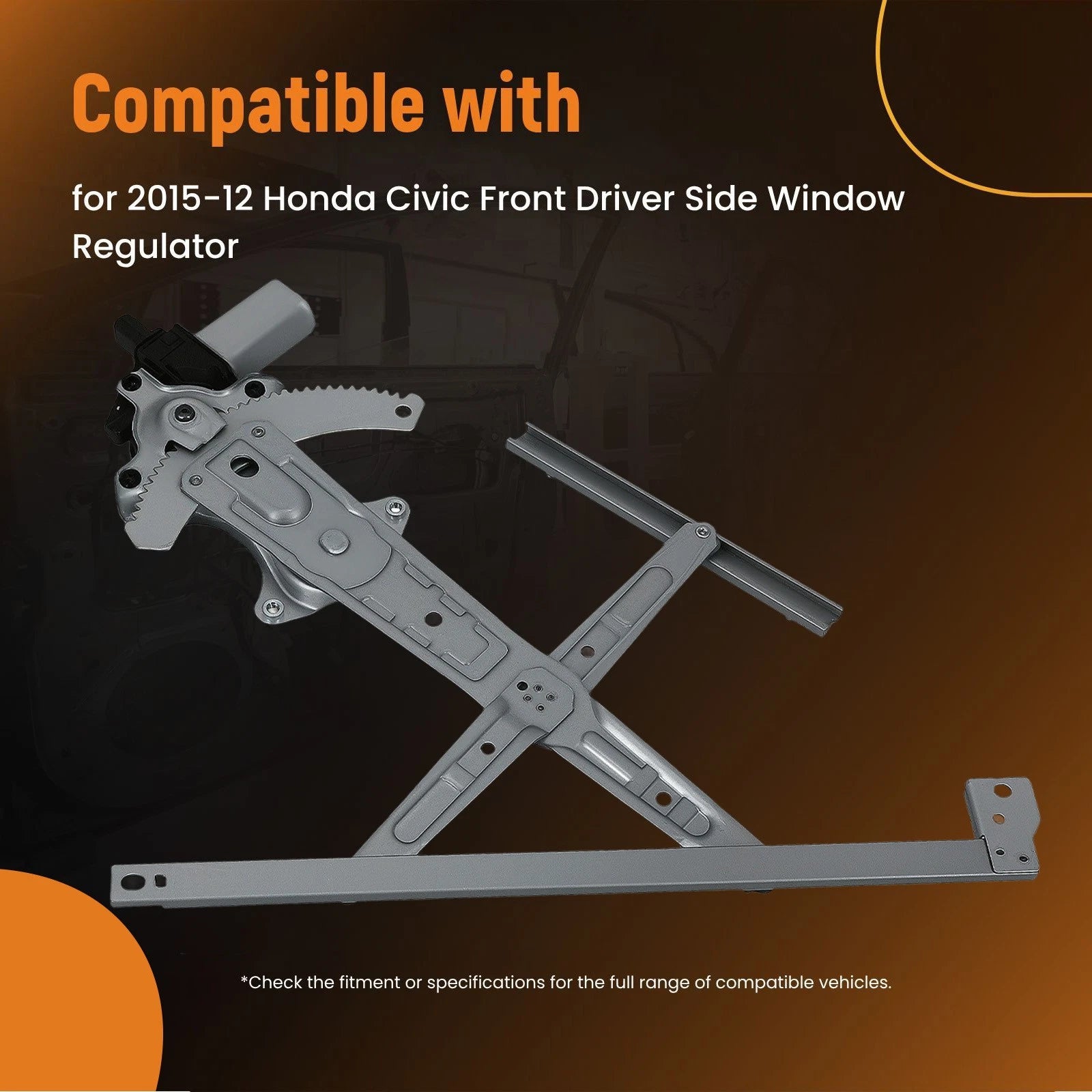 Window Lift Regulator with Motor for Honda Civic (2012-2015) Front Left