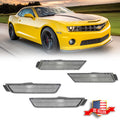 Set of 4 Clear Lens Front & Rear Side Marker Lights for Chevy Camaro (2010–2015)