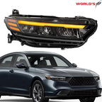 Full LED Headlights for Honda Accord (2023–2024) with LED DRL Signal Black Trim
