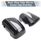 Pair Rearview Mirror Cover Overlay with LED Gloss Black for Lexus RX300 (1999–2003)