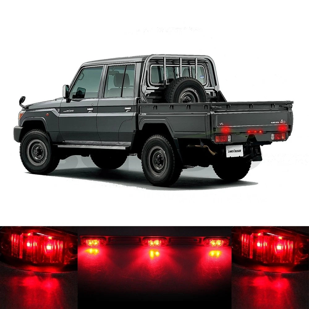 16" LED Light Bar & 2x Red Side Marker Lights for