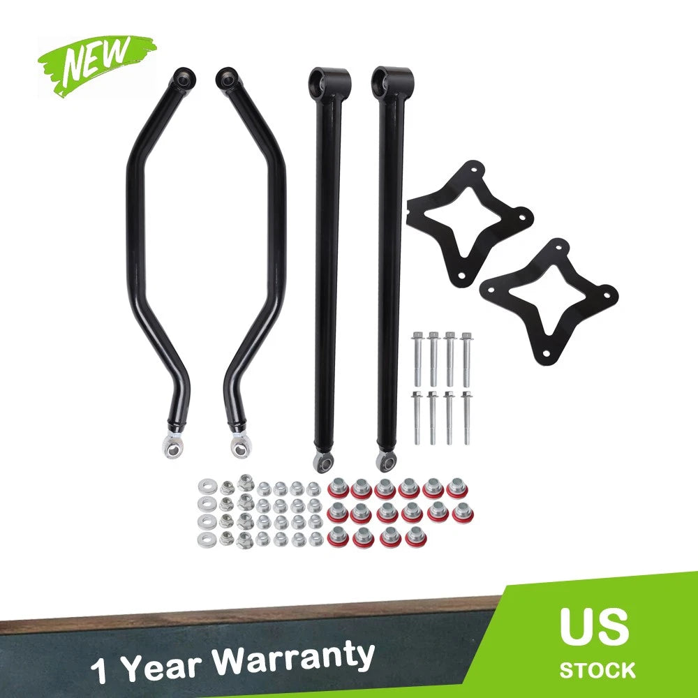 Black High Clearance Boxed Rear Radius Arms for Polaris RZR XP 1000 (2014–2023)