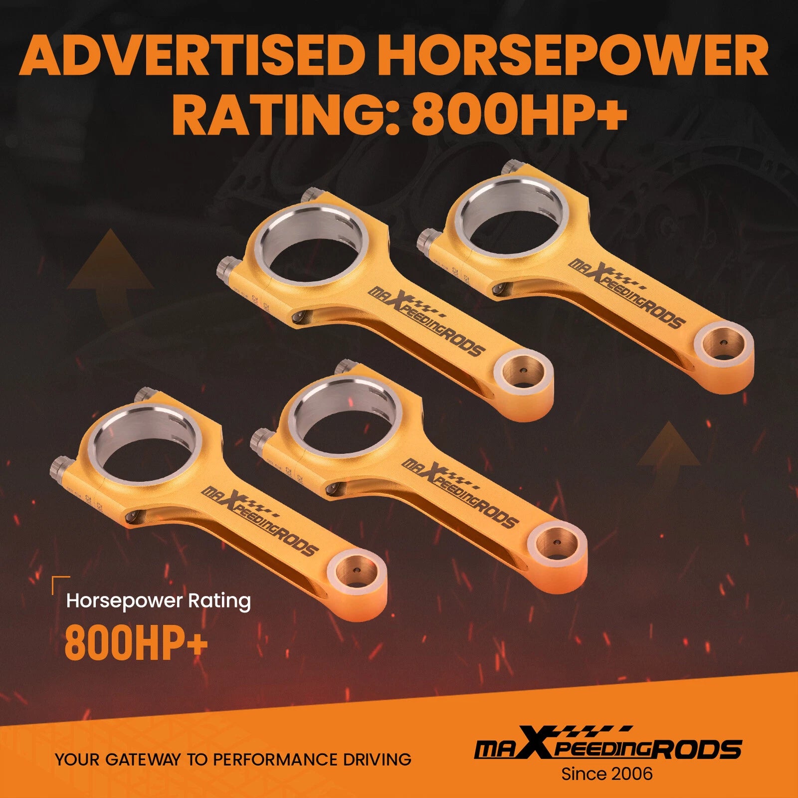 H-Beam Connecting Rods for Subaru Impreza STI (2000-2007)