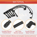 6X Spark Plug Wire Ignition Coil Cable No. 2750137B00 for Hyundai Sonata (1999–2005)