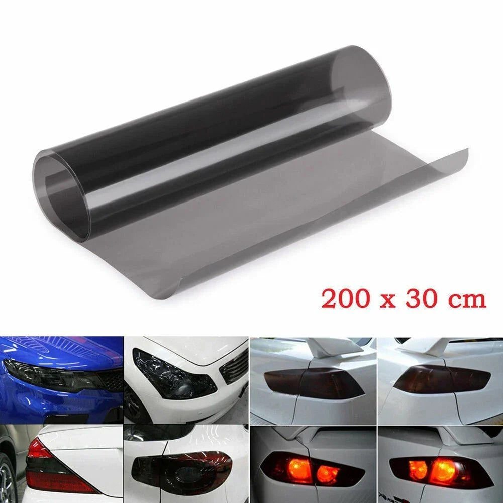 New Light Carbon Fibre Black Vinyl Car Wrap Glossy Sticker No Bubbles