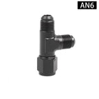 3-Way Tee Fitting Adapter AN4 AN6 AN8 AN10 AN12 Female to Male Black