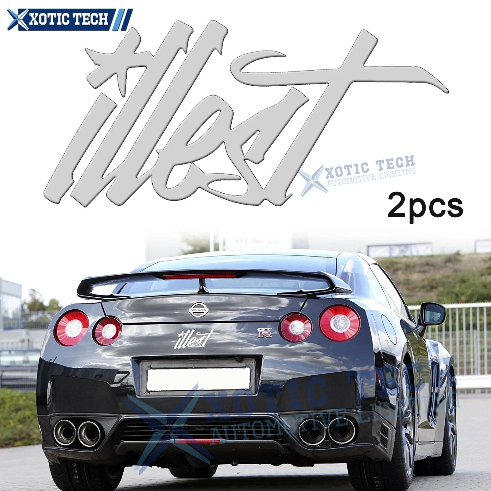 Fatlace ILLEST Logo Racing Style Sticker for Car Bumper Windshield (2pcs)