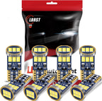 8pc T10 LED License Plate Light Bulbs for (152, 168, 175)