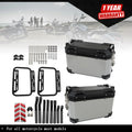 36L Silver Hard Saddlebag Box for Motorcycle (Fits Various Models)