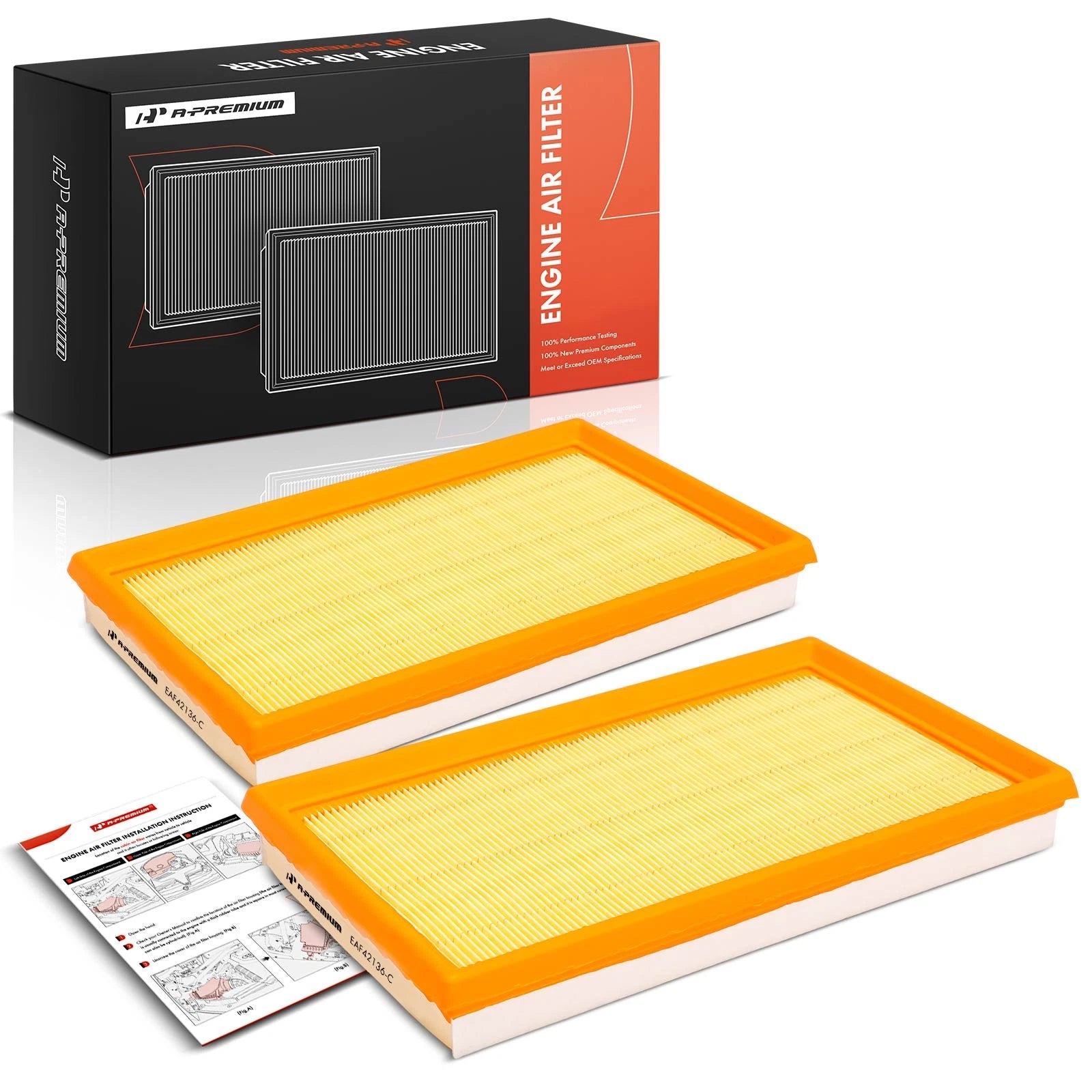 2X Engine Air Filter for Nissan Maxima (1985–1988) 200SX (1980–1983) Stanza