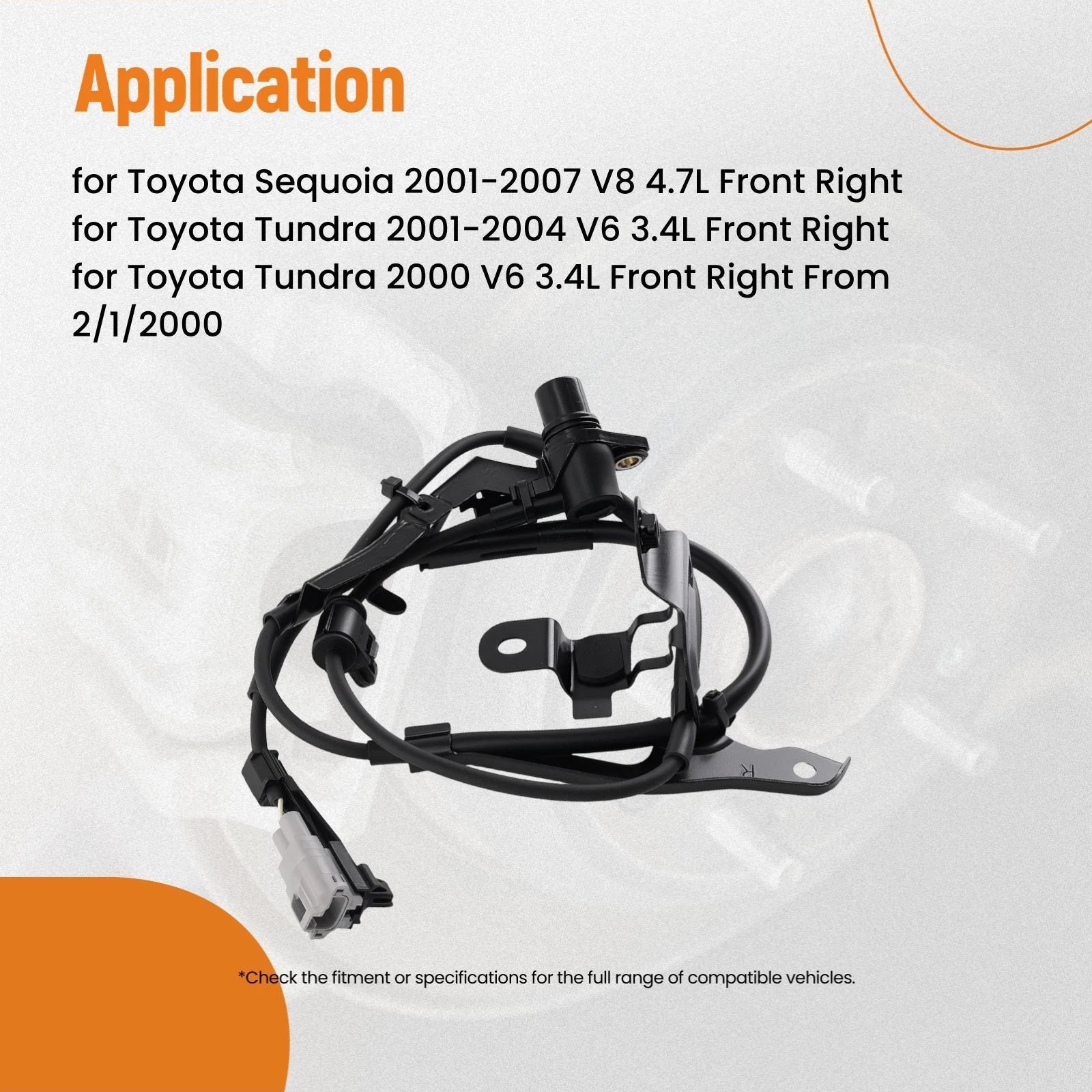 ABS Wheel Speed Sensor Front Right for Toyota Tundra (2000–2006) 89542-0C010