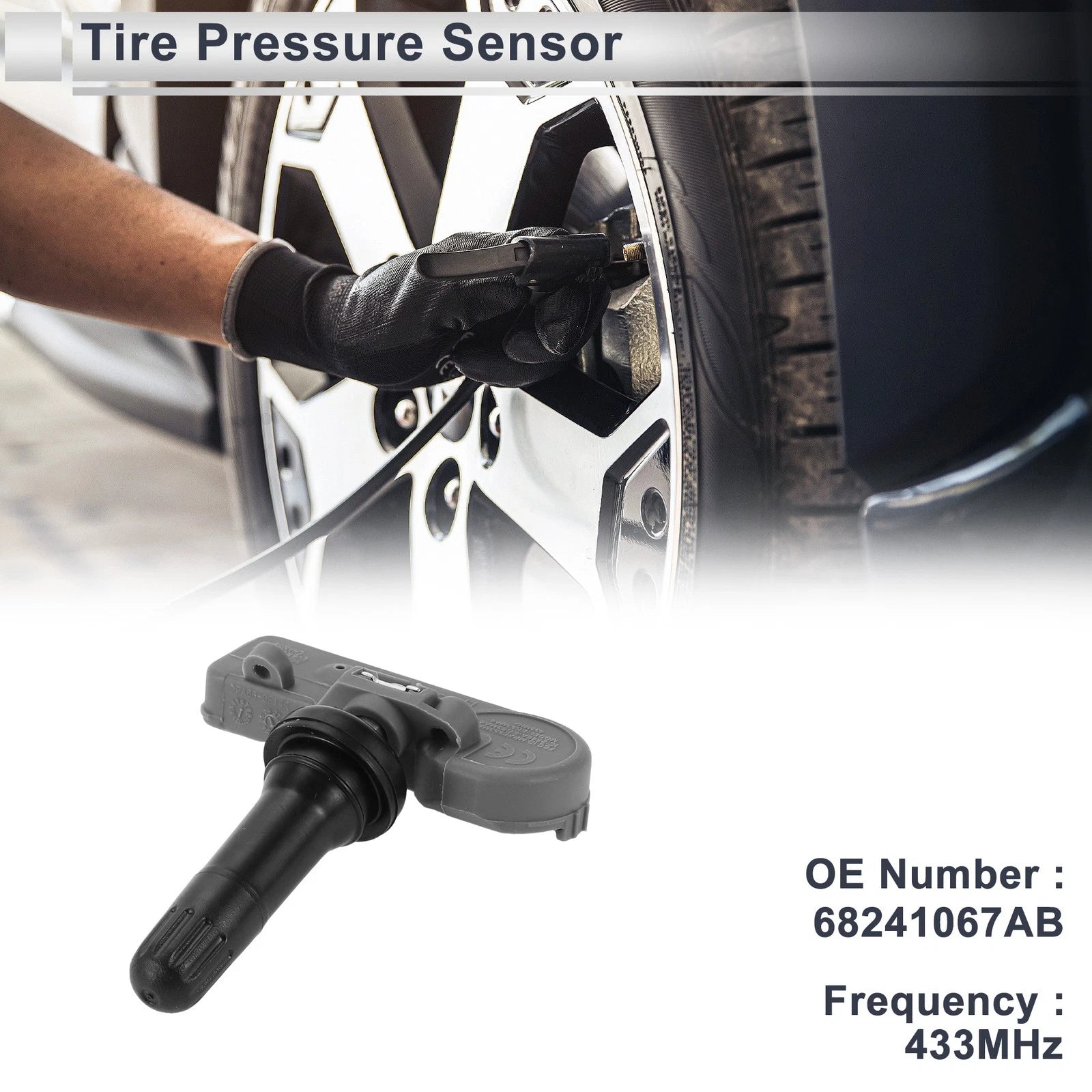 Tire Pressure Sensor for Dodge Charger (2011–2014) No.68241067AB 433MHz