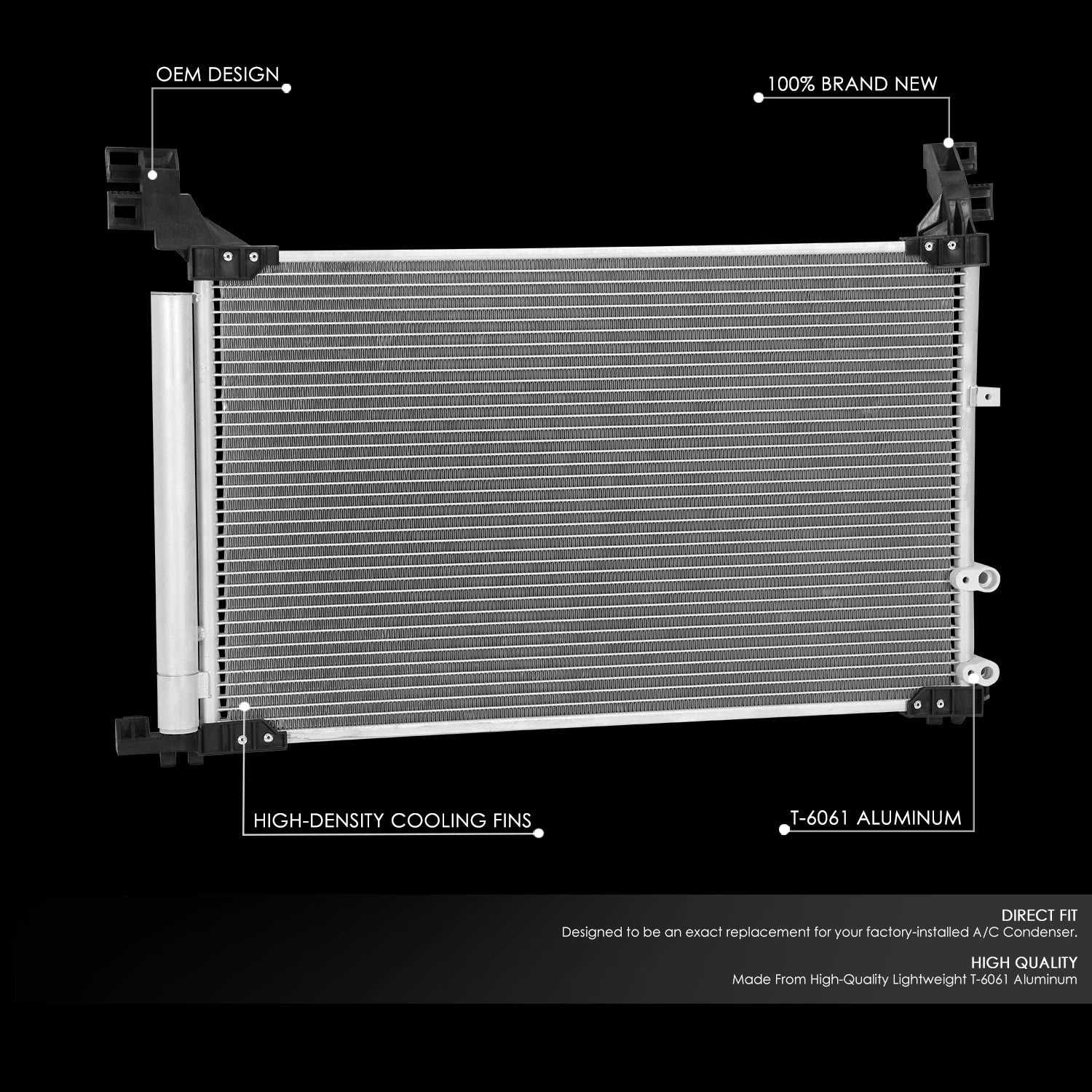 A/C Condenser for Lexus GS200T GS300 RC200T RC300 (2016–2020) Aluminum