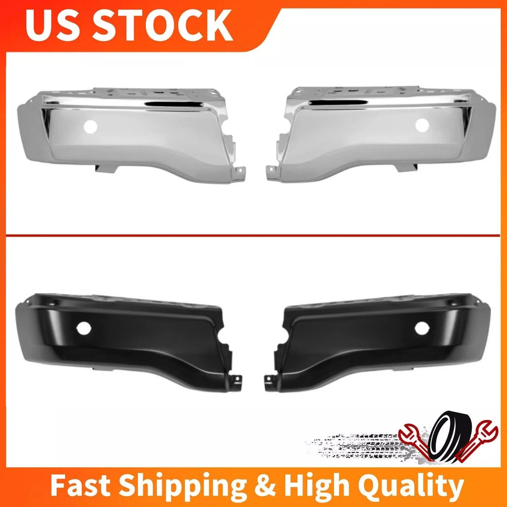 Set of 2 Chrome Rear Bumper End Caps for Ford Ranger (2019–2023)