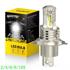 2X H4 LED Bulbs for Motorcycle (Hi/Low Beam, 6000K)