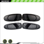 Set of 4 Door Handles for Honda Civic (1992–1995) - Black Exterior