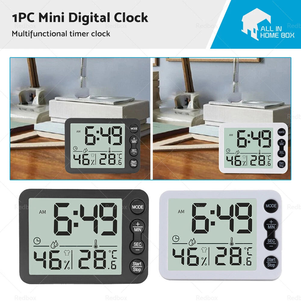 Digital Clock Temperature Alarm for Car Truck SUV (12V)